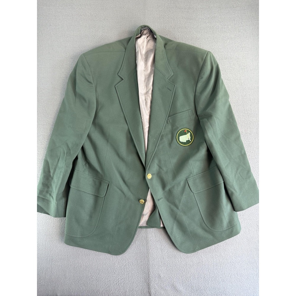 Masters Tournament Jacket Mens 48 Green Golf Lands' End Wool Blazer USA